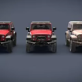 Three Military Weaponized Off Road Vehicles For Army Tactical Operations And Transport