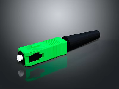 Green And Black Lighting Combination With White Fixture On Dark Background 3d model