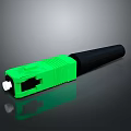 Green And Black Lighting Combination With White Fixture On Dark Background