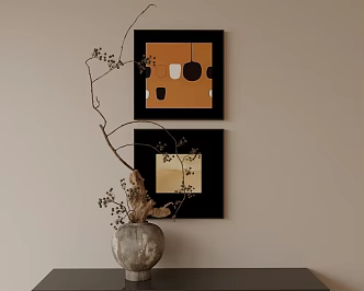 Antique Hanging Picture Combination 3d model