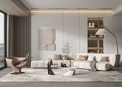 Modern Living Room Simple Living Room 3d model