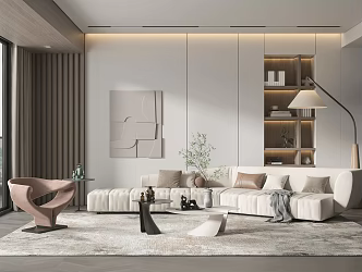Modern Living Room Simple Living Room 3d model