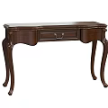 Classic Wooden Dressing Table with Carved Legs and Single Drawer Design