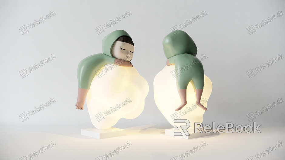 Modern Table Lamp Ornaments Sculpture Art Crafts Doll model