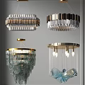 Modern Chandeliers With Contemporary Designs Metal Frames And Glass Decorative Elements 3d model