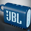 JBL Blue Portable Bluetooth Speaker with Hook Design for Wireless Audio Playback 3d model