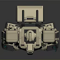 Game Movie Character Futuristic Armored Mech With White Gray Mechanical Design