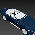 Deep Blue Luxury Convertible With Modern Design LED Headlights And Stylish Wheels
