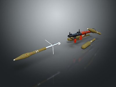 Rocket rocket launcher to air weapon to air missile shoulder missile shoulder rocket 3d model