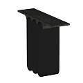 Stylish Modern Console Table With Curved Metal Panels And Marble Top Design