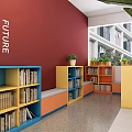 Modern Reading Room School Reading Corner Children Reading Corner 3d model