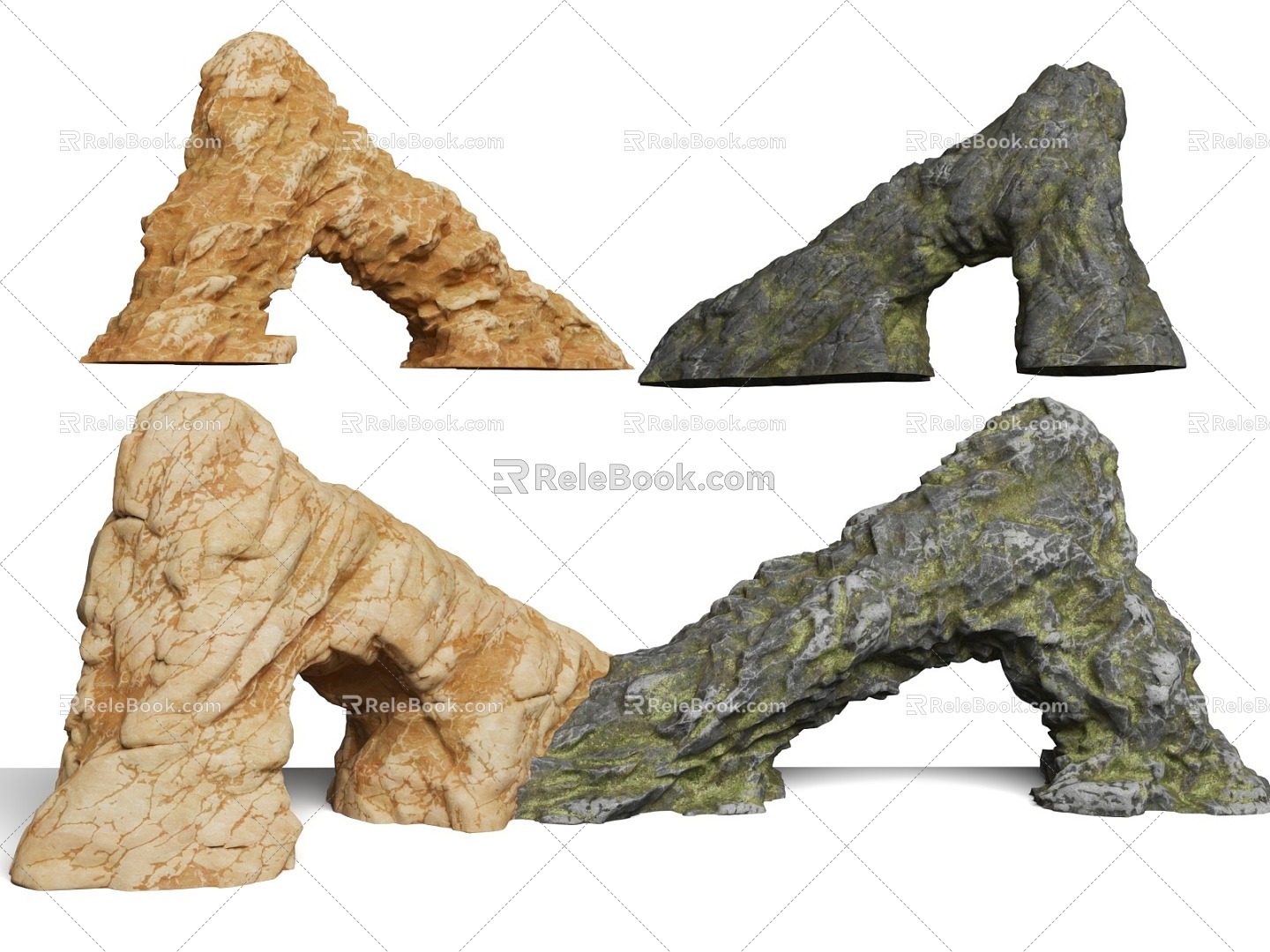 Stone Rocks Desert Rocks Forest Rocks Forest Stones Strange Rocks 3d model