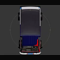 Colorful British Racing Drift Truck With Red Blue White Body Design