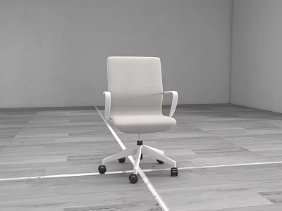 Modern Light Colored Office Chair With Armrests And Wheels For Office Use 3d model