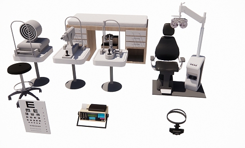 Eye optometry medical equipment 3d model