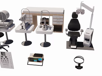 Eye optometry medical equipment 3d model