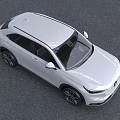 White Electric SUV With Modern Front Grille And Sleek Exterior Design