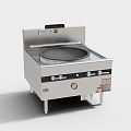 Modern industrial after-kitchen business kitchen big pot stove 3d model