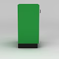 Green and White Inflatable Model With Double Doors and Black Base