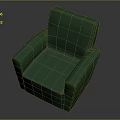 Stylish Green Upholstered Armchair With Modern Design And Comfortable Seating