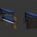 Blue Uniform Hats Featuring Golden Badge Tassel and Classic Design for Daily Use