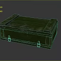 Vintage Green Wooden Storage Box With Metal Clasps For Home Use