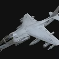 Gray Military Fighter Jet With Multiple Weapon Mounts And Combat Design 3d model
