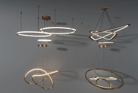 Light Luxury Chandelier 3d model