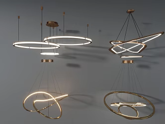 Light Luxury Chandelier 3d model