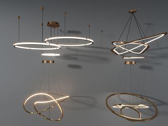 Light Luxury Chandelier 3d model