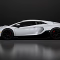White Lamborghini Sports Car With Sleek Body Lines Black Wheels And Red Brake Calipers