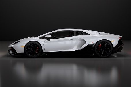 Modern sports car Lamborghini sports car 3d model