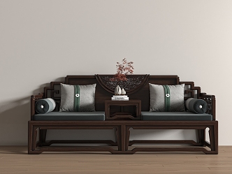 New Chinese-style Lohan Bed 3d model