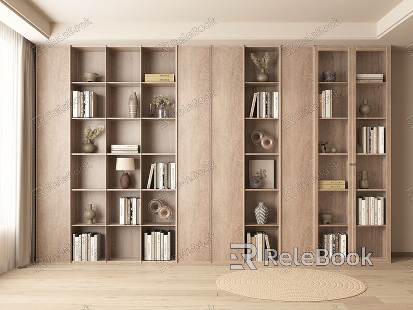 Middle Style Bookcase model