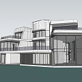 Modern Detached Villa With Unique Exterior Large Glass Windows And Swimming Pool