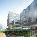 Modern Industrial Factory Complex With Green Roofs And Landscaped Surrounding Roads