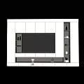 Modern White TV Wall Unit With Storage Cabinets Open Shelves And Decorative Items
