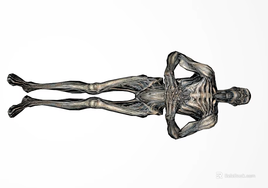 Game Movie Character With Skeletal Body And Long Limbs Sci Fi Design 3d model 