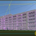 Modern Industrial Building With Multi Storey Glass Curtain Walls And Landscaped Surroundings