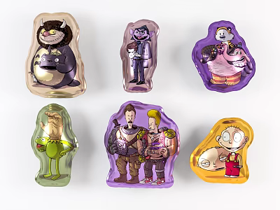 Colorful Inflatable Character Models With Various Fun Creative Designs For Decoration 3d model