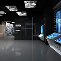 Modern Exhibition Hall With South China Sea Cooperation Theme Display And Digital Screens