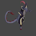 Animated Game Character With Horned Head Large Ears And Pointing Hand
