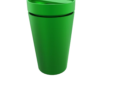Green Insulated Travel Cup With Secure Lid For Hot Cold Beverages 3d model