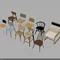 Furniture Collection of Various Style Chairs in Different Colors and Designs