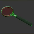 Practical Household Magnifying Glass With Silver Frame And Dark Comfortable Handle