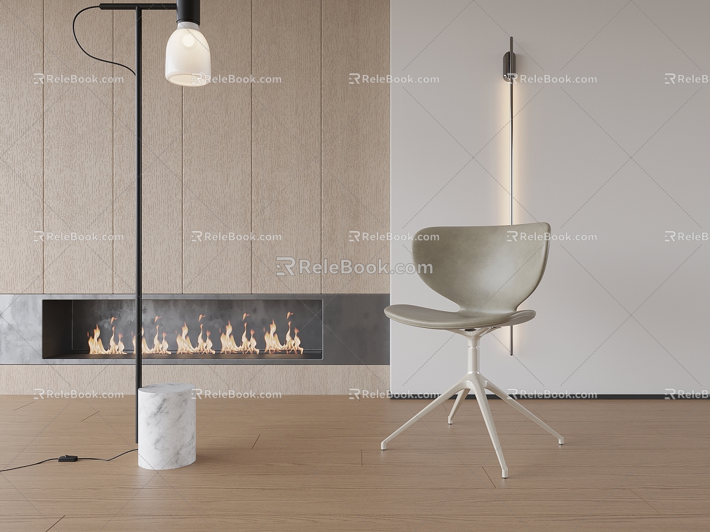 Modern Dining Chair Chair Single Chair 3d model