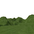 Beautiful Park Landscape With Green Rolling Hills And Lush Grass Field