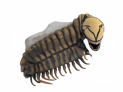 Realistic Prehistoric Arthropod Model With Detailed Segmented Body And Sharp Teeth 3d model