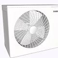 Samsung White Air Conditioner Fan With Modern Design And Cooling Ventilation