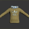 Warm Beige Hoodie With Colorful Graphic And Cozy Hooded Style